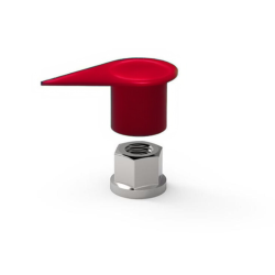 INDICATEUR CACHE ECROU DUSTITE LR ROUGE 24MM (VENDU PAR 50)