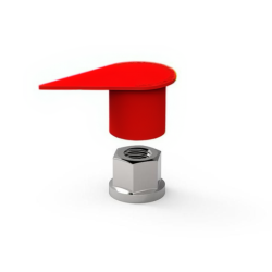 INDICATEUR CACHE ECROU DUSTITE LR ROUGE  22 mm (VENDU PAR 50)