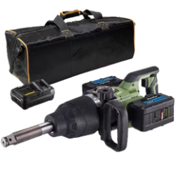 CLE A CHOC ELECTRIQUE ARBRE LONG 1 POUCE + 2 BATTERIE 60V 4Ah+CHARGEUR+SAC RANGEMENT