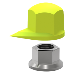 INDICATEUR DESSERAGE ET CACHE ECROU JAUNE 33 mm (VENDU PAR 50)