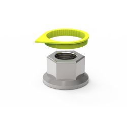 INDICATEUR DESSERRAGE ECROU JAUNE 30 mm COURT (VENDU PAR 100)