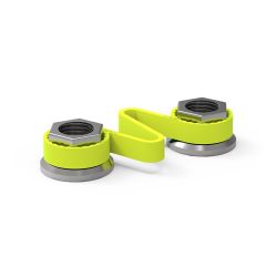 MAILLON RETENUE TEMOIN ECROU JAUNE 30 mm (VENDU PAR 50)