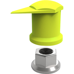 INDICATEUR CACHE ECROU DUSTITE LR JAUNE 24MM (VENDU PAR 50)