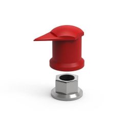 INDICATEUR CACHE ECROU DUSTITE LR ROUGE 19MM (VENDU PAR 50)